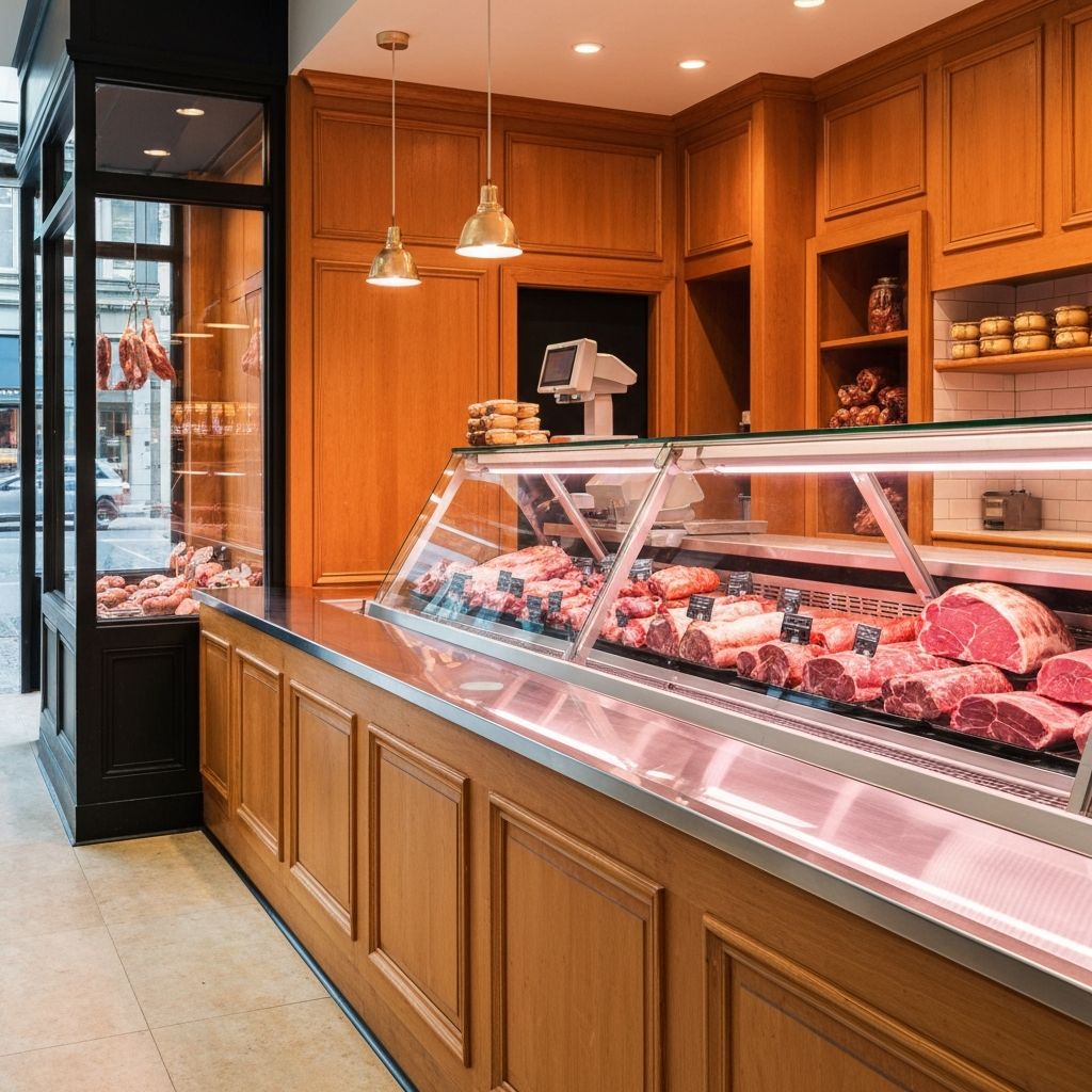 Intérieur de la boucherie